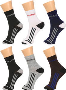Gumber Men's Striped Ankle Length Socks
