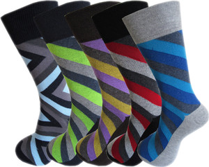 Rc. Royal Class Men's Self Design Crew Length Socks