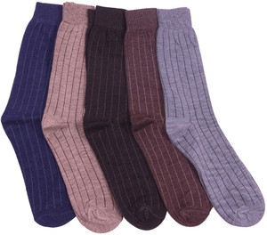 Mikado Men's Striped Crew Length Socks