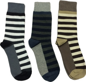 Graceway Men's Striped Crew Length Socks