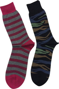 Graceway Men's Self Design Crew Length Socks