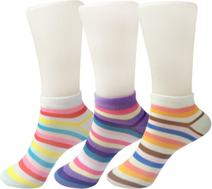 Stylefolio Girls Striped Ankle Length Socks