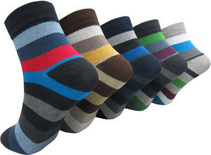 Morson Men's Striped Ankle Length Socks