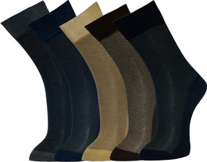 Vinenzia Men's Printed Crew Length Socks