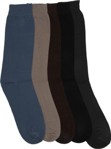 Mikado Contemporary Grace Men's Solid Crew Length Socks