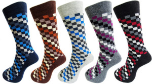 Rc. Royal Class Men's Self Design Crew Length Socks
