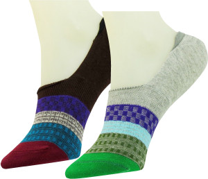 Neska Moda Men & Women Checkered No Show Socks