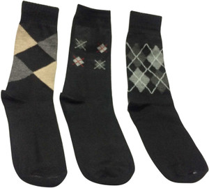 Graceway Men's Geometric Print Crew Length Socks