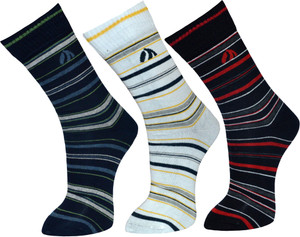 Vinenzia Men's Striped Crew Length Socks