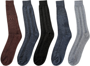 Mikado Premium Cotton Men's Self Design Crew Length Socks