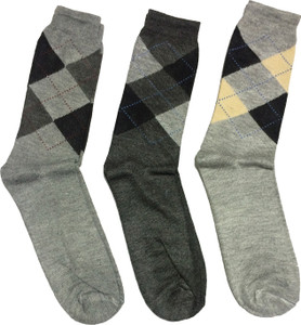 Graceway Men's Geometric Print Crew Length Socks