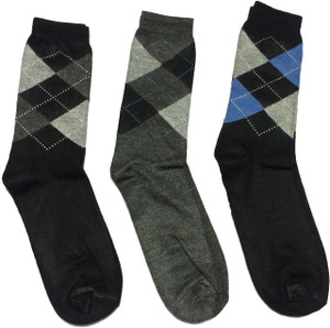 Graceway Men's Geometric Print Crew Length Socks