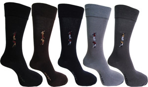 Rc. Royal Class Men's Self Design Crew Length Socks