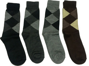Graceway Men's Geometric Print Crew Length Socks