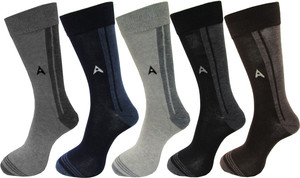 Rc. Royal Class Men's Self Design Crew Length Socks