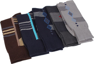 Mikado Contemporary Delight Men's Printed Crew Length Socks
