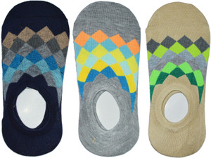 ME Stores Men's Checkered No Show Socks