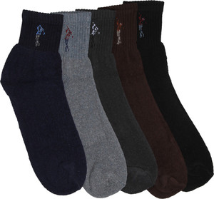 Mikado Plain Make Men's Embellished Ankle Length Socks