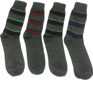 Graceway Men's Striped Crew Length Socks