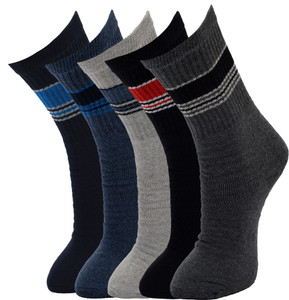 Marc Men's Striped Crew Length Socks