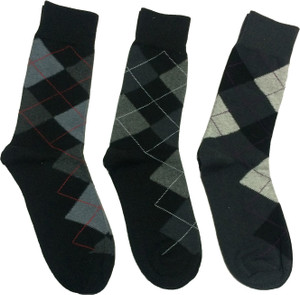 Graceway Men's Geometric Print Crew Length Socks