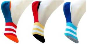 Tahiro Men & Women Striped Footie Socks, Low Cut Socks, No Show Socks