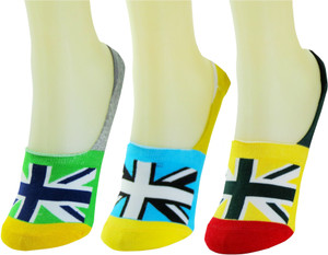 Neska Moda Men & Women Geometric Print No Show Socks