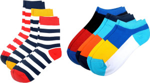 Color Fevrr Men & Women Mid-calf Length Socks