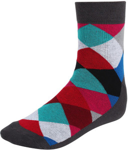Eccellente Men's Self Design Ankle Length Socks