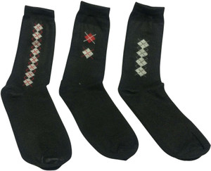 Graceway Men's Geometric Print Crew Length Socks