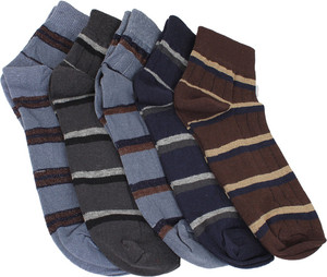 Mikado Simple Charm Men's Striped Ankle Length Socks