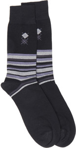 Graceway Men's Geometric Print Crew Length Socks