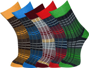 Vinenzia Men's Graphic Print Crew Length Socks