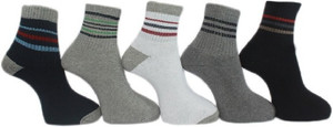 Lotus Leaf Men's Striped Ankle Length Socks