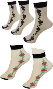 Unitedway Women's Self Design Ankle Length Socks