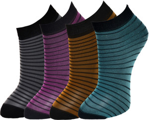 Welwear Women's Striped Ankle Length Socks