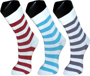 Vinenzia Men's Striped Crew Length Socks