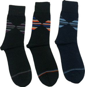 Graceway Men's Striped Crew Length Socks