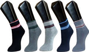 Marc Men's Solid Ankle Length Socks