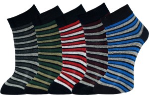 Marc Men's Striped Ankle Length Socks