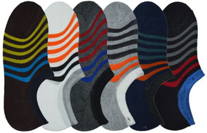 Tahiro Men & Women Striped Ankle Length Socks, Footie Socks, No Show Socks, Low Cut Socks