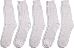 Mikado Premium Cotton Men's Self Design Crew Length Socks
