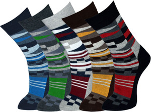Vinenzia Men's Graphic Print Crew Length Socks