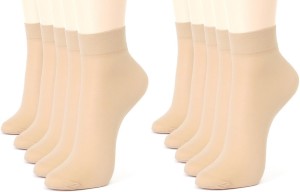 Evince Women's Solid Ankle Length Socks