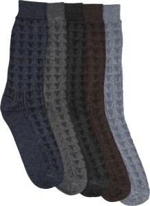 Mikado Embroidered Charm Men's Embriodered Crew Length Socks