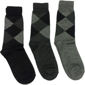 Graceway Men's Geometric Print Crew Length Socks