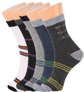 Zacharias Men's Striped Crew Length Socks