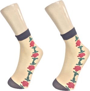 Unitedway Women's Self Design Ankle Length Socks