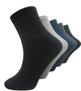 Morson Men's Solid Ankle Length Socks