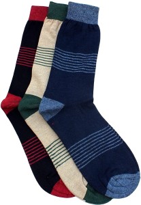 Marc Men's Striped Crew Length Socks